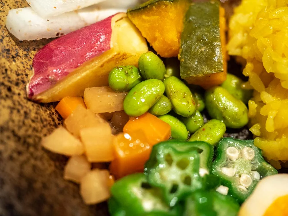 倉敷カレー 枝豆・ニンジン・ダイコン等
