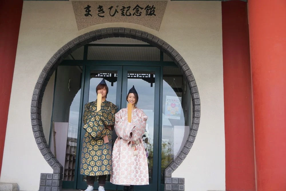 まきび記念館前　吉備真備衣装