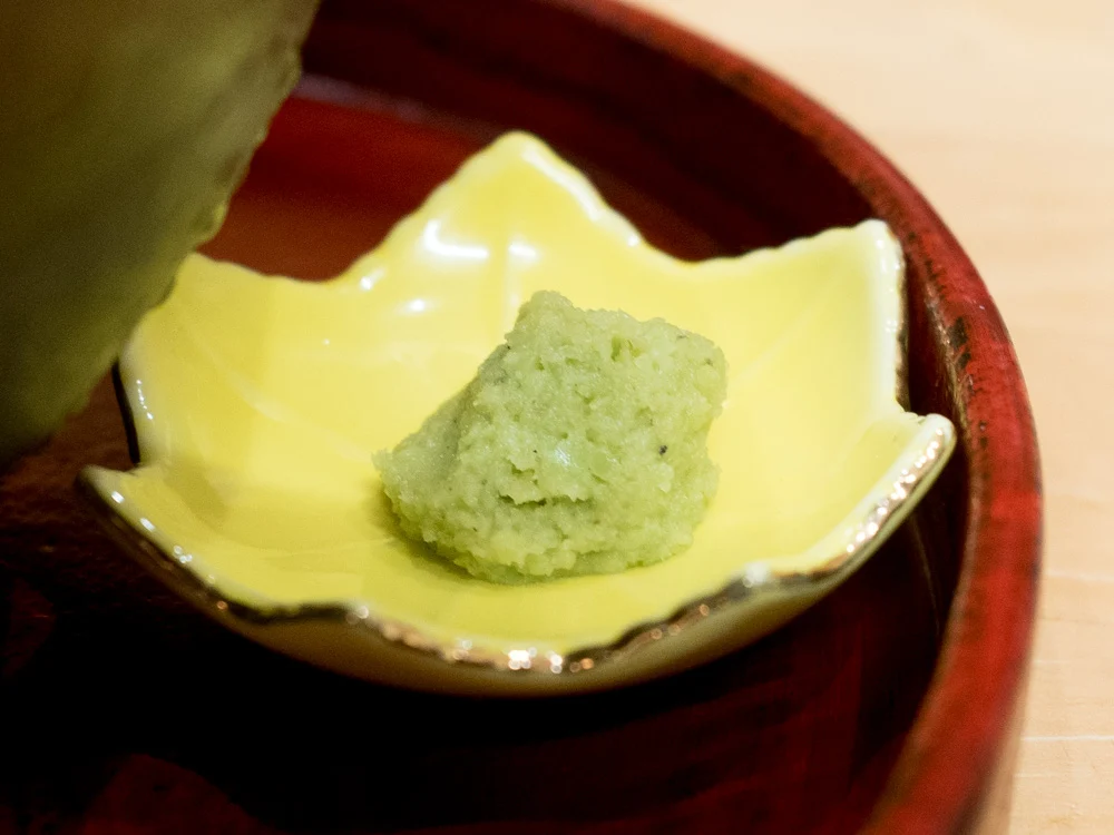 ふじ心:おろしぶっかけ(冷)の薬味のワサビ
