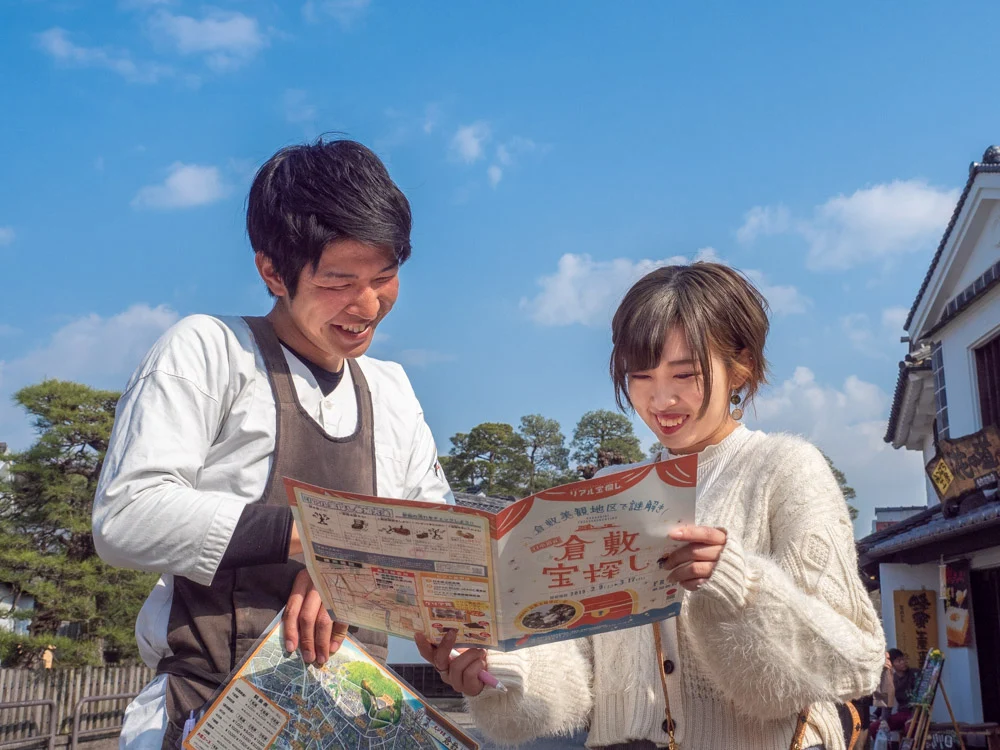 倉敷宝探し:人力車夫・佐々木氏と謎解き