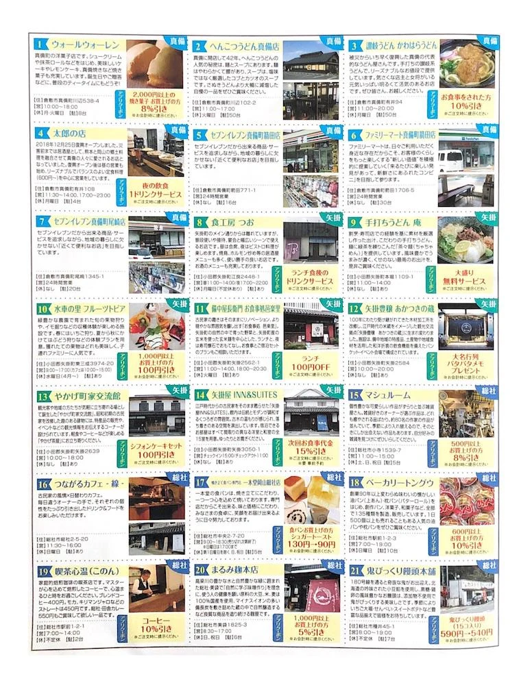 高梁川流域周遊ラリー 対象店舗
