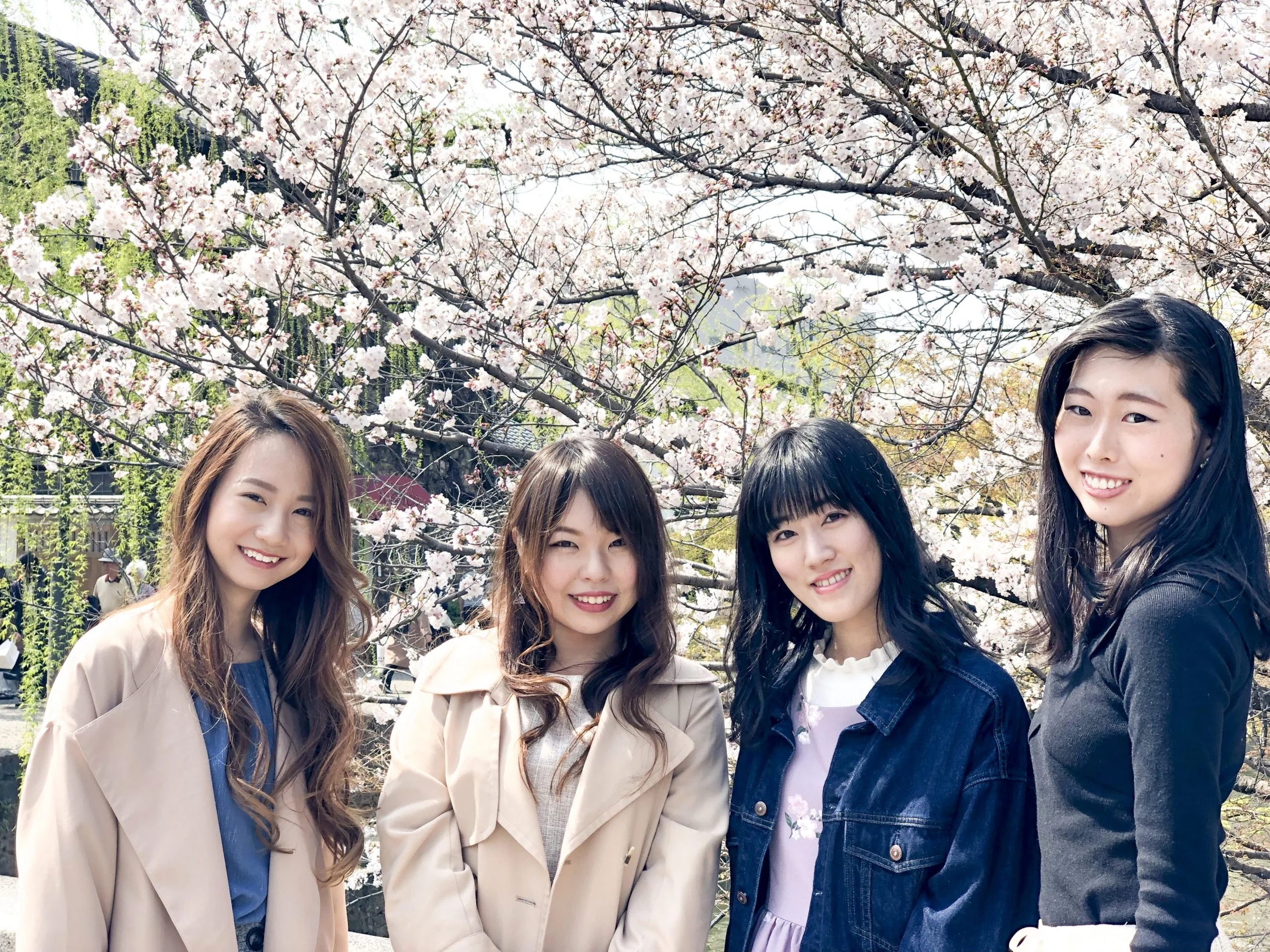 倉敷美観地区の散策:美女4人