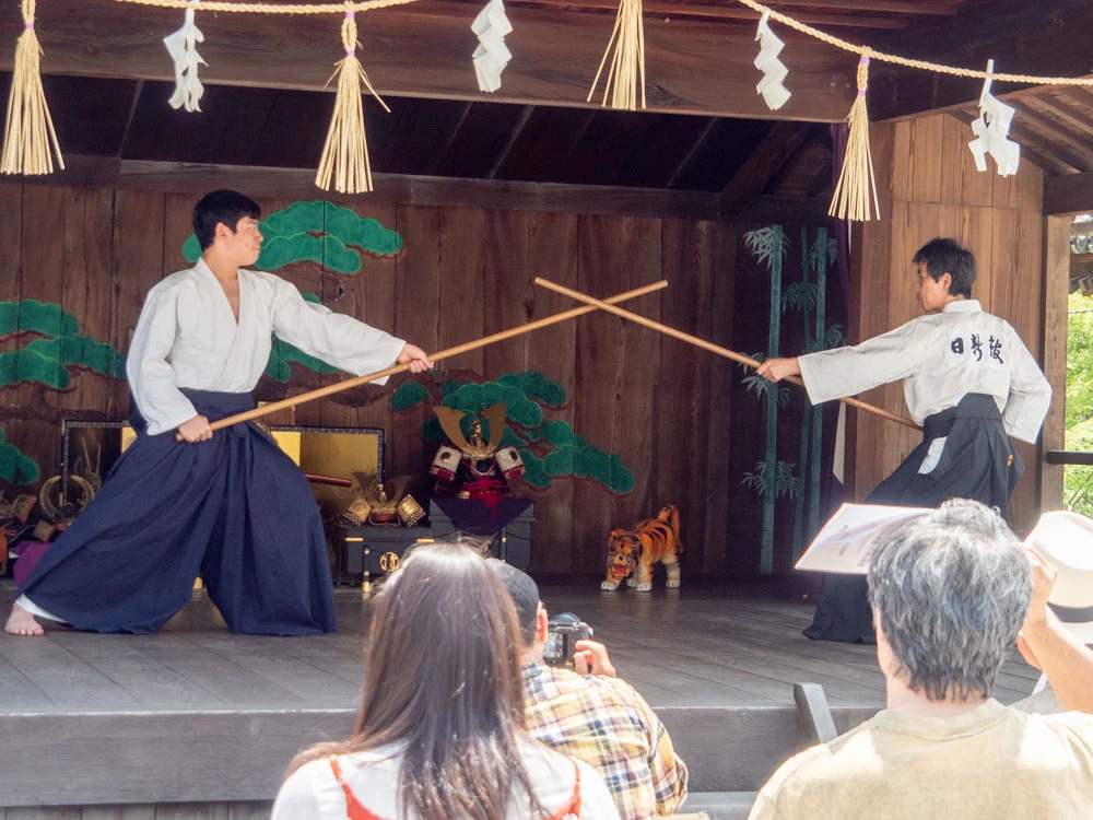 藤見の会(令和元年)での倉敷古武道祭のようす