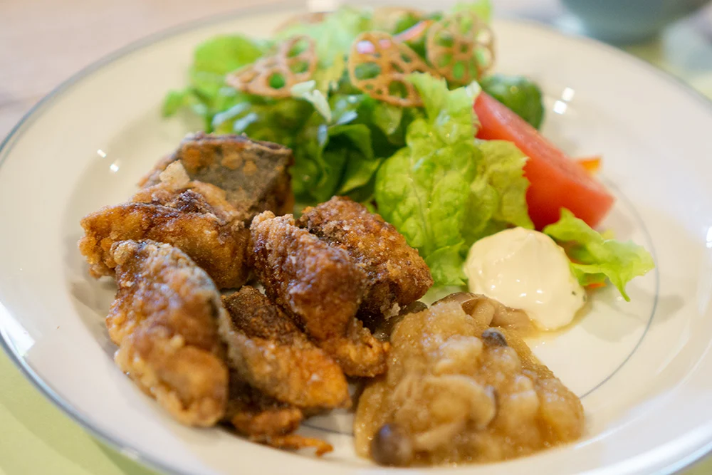 住吉町の家 火曜限定 ランチのメイン(鯖の竜田揚げ)
