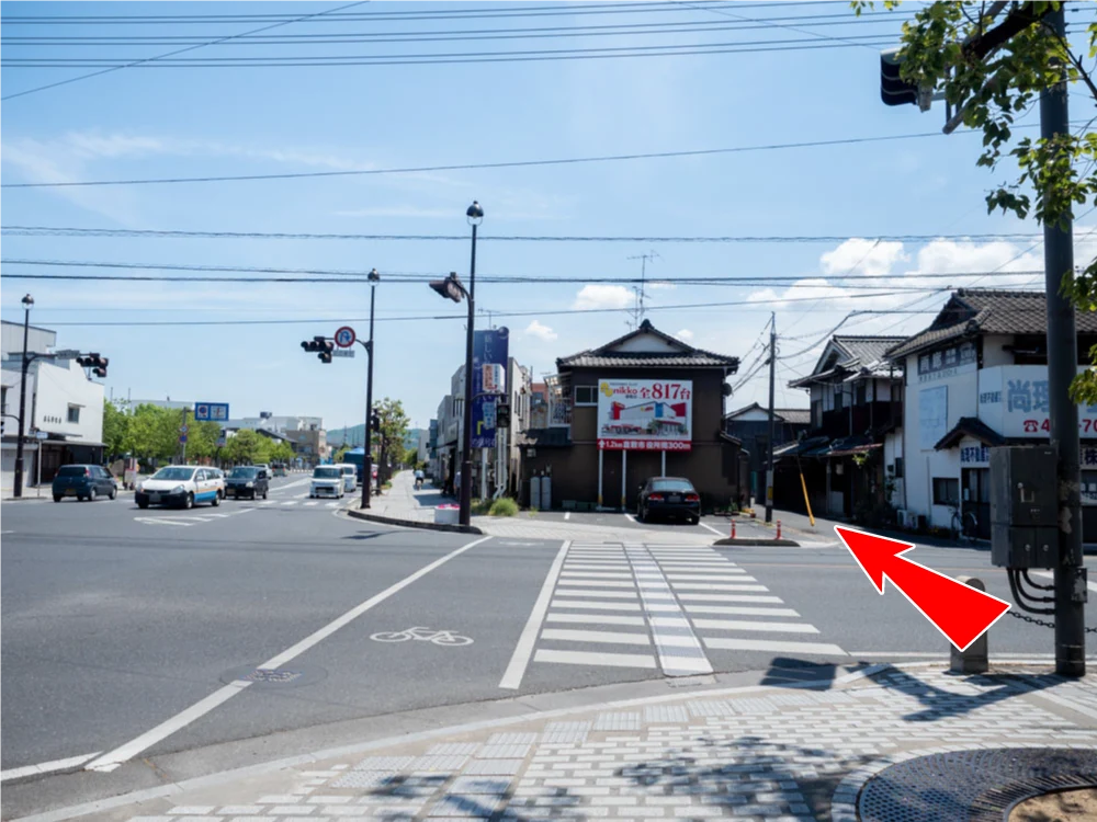 住吉町の家 分福への行き方 中央一丁目交差点の小道を入る