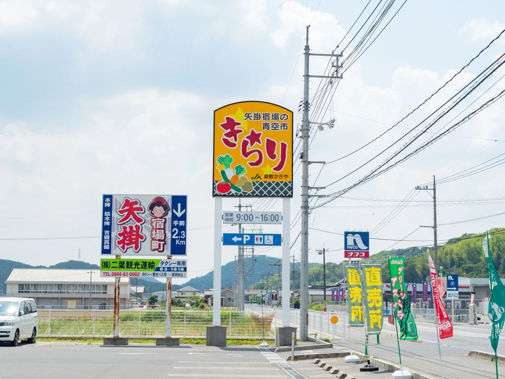 おうどん いおり 「きらり」の前の国道486号のようす