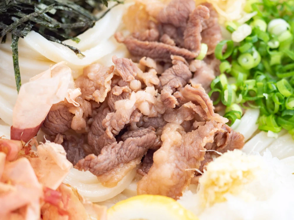 おうどん いおり 肉ぶっかけ(冷)の肉