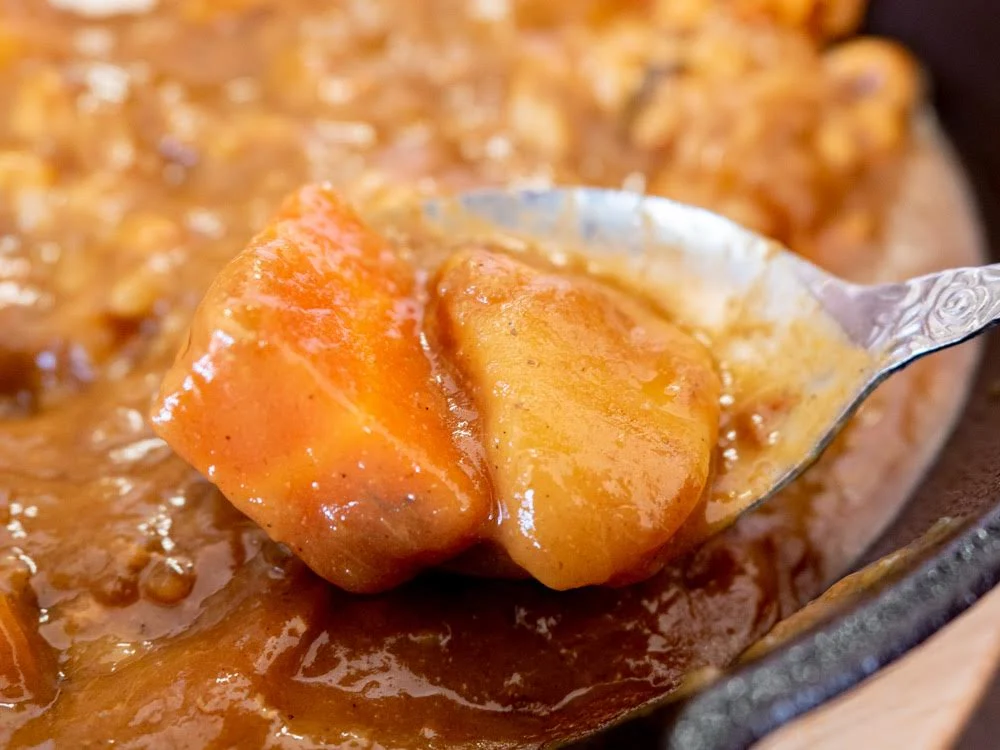 喫茶 心温 鬼ノ城カレー ニンジン じゃがいも