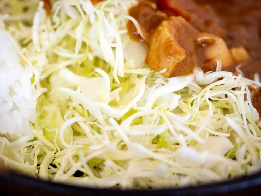 喫茶 心温 鬼ノ城ヘルシーカレー キャベツ1