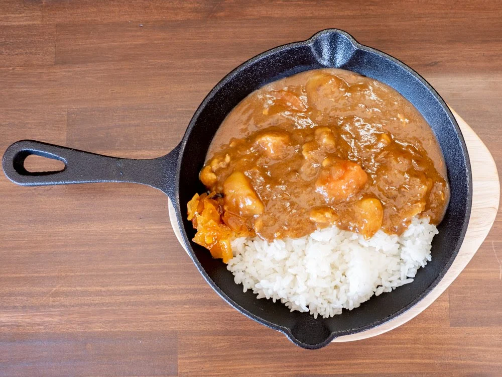 喫茶 心温 鬼ノ城カレー1