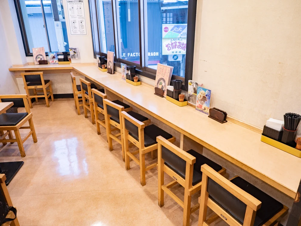 ふるいち仲店の2階のようす