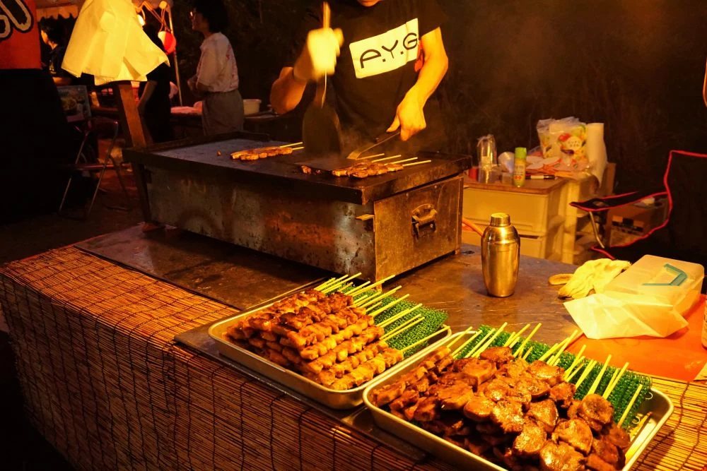 弾琴祭 屋台のようす