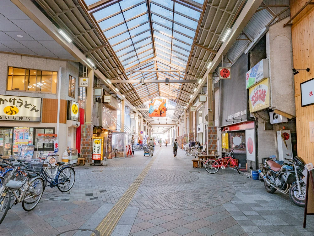 くし亭への行き方：ビオス倉敷(倉敷センター街) ふるいち仲店前