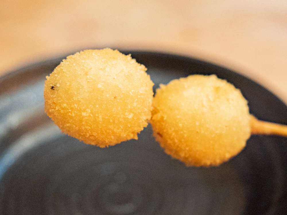 くし亭:串揚げ(ウズラ)