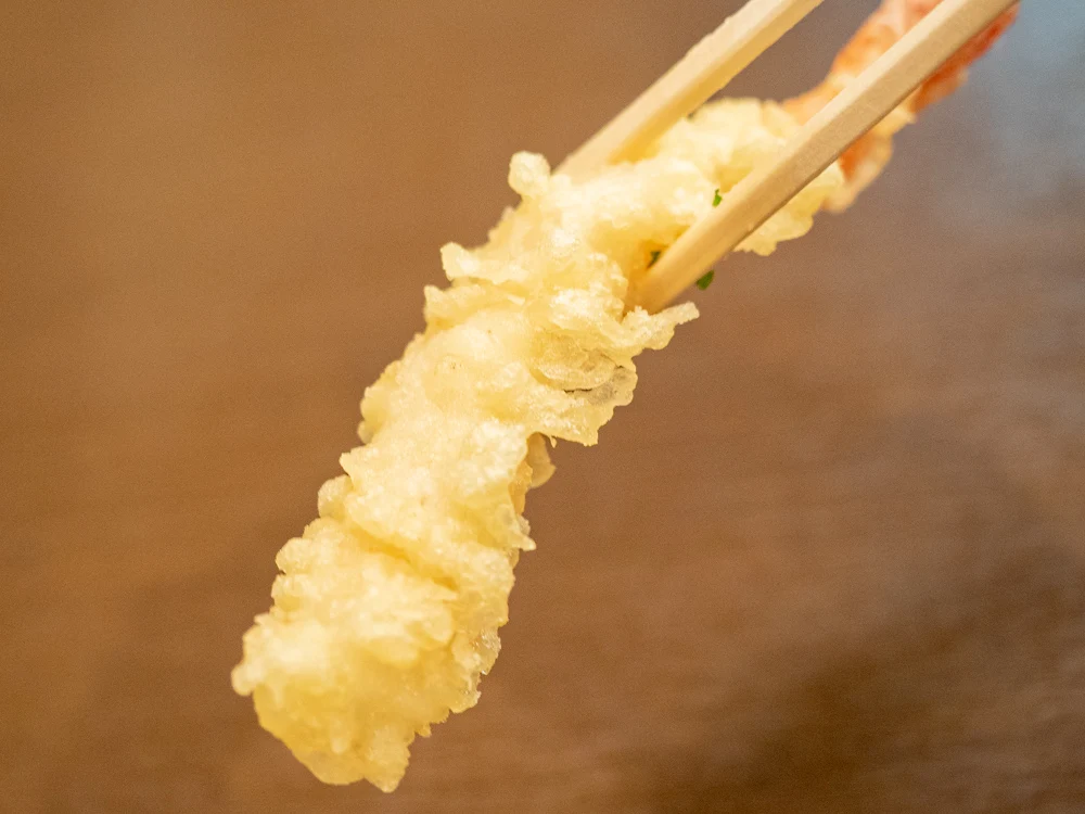 すぎ茶屋:上天ざるうどんのエビ天