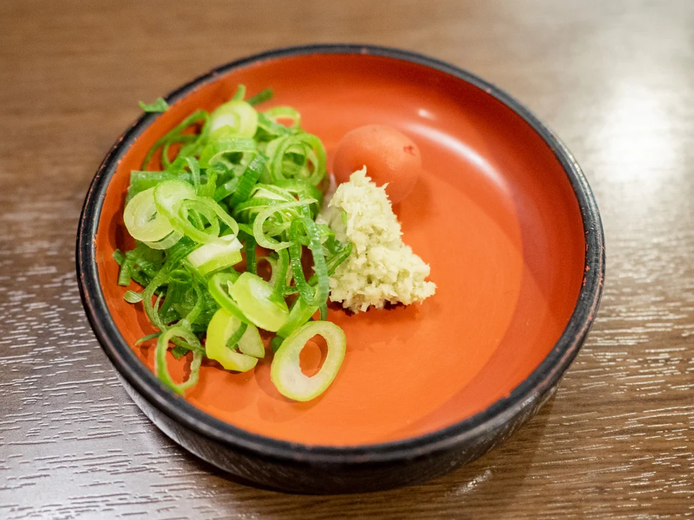 すぎ茶屋:上天ざるうどんの薬味