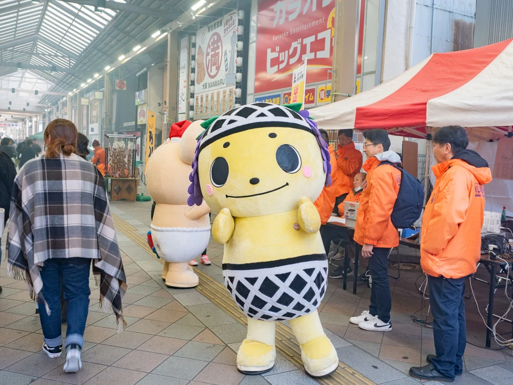 笠岡ラーメン屋台:倉敷三斎市のようす