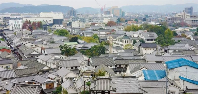 高台から見る美観地区