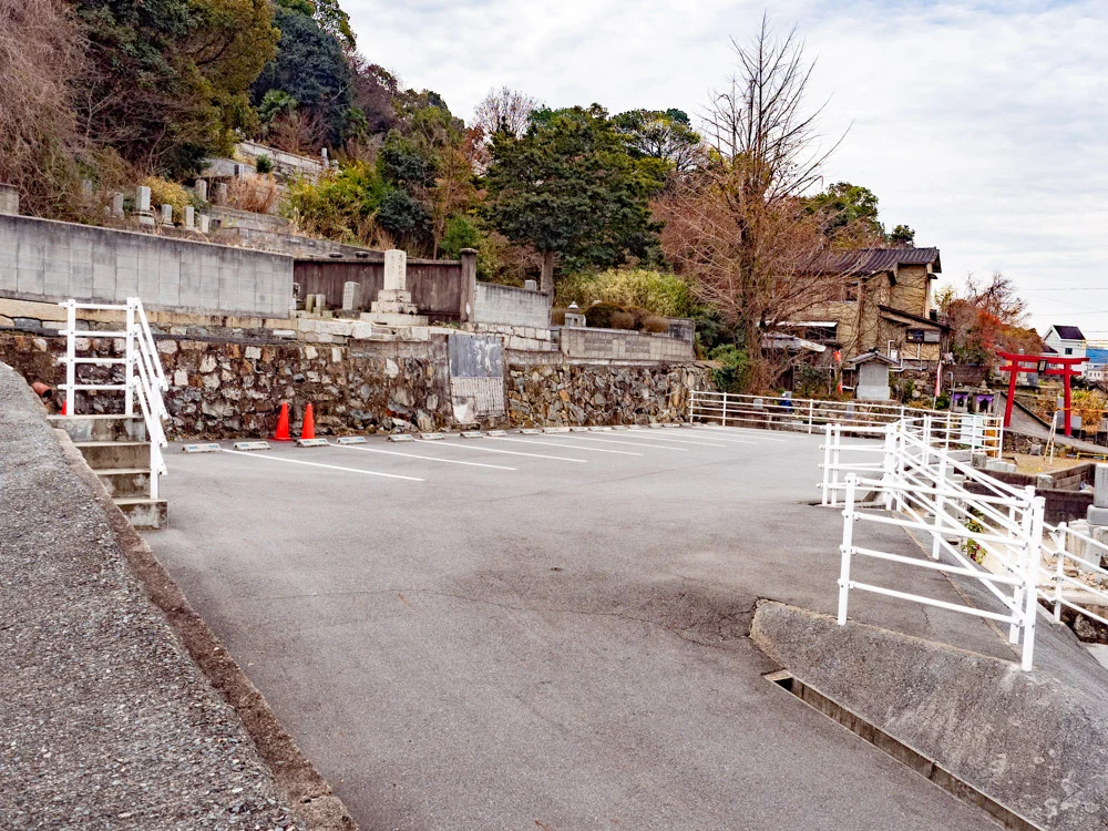 長連寺の駐車場