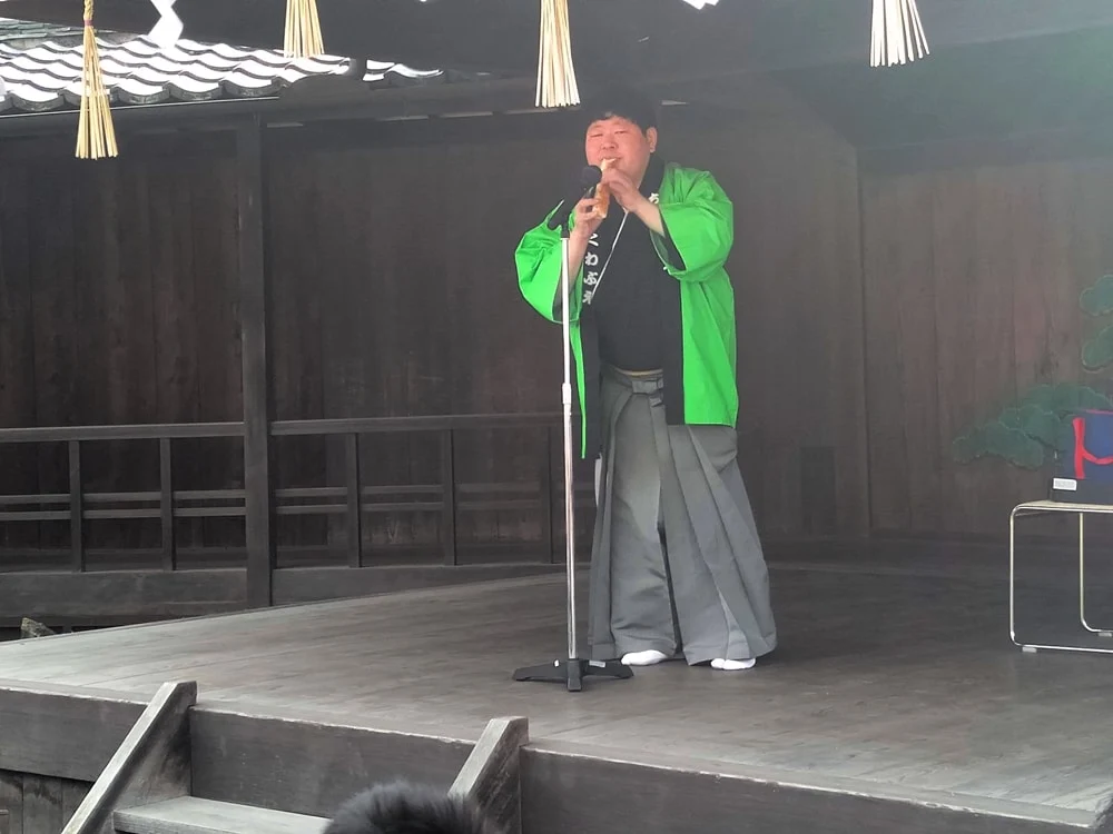 【阿智神社初詣】ちくわ笛で有名な住宅正人(すみたくまさと)さん