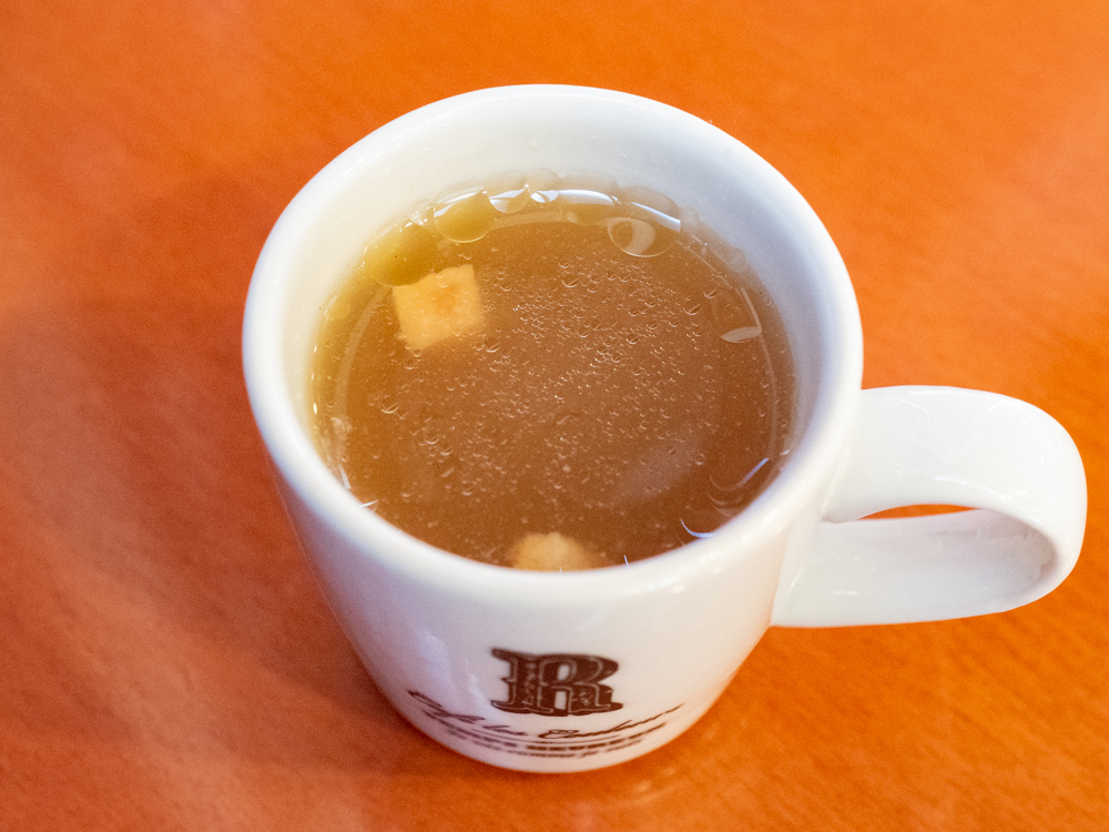アシェット:カツサンドモーニングのスープ