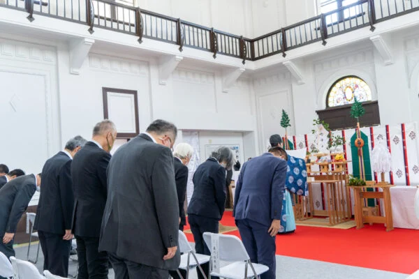 児島虎次郎館(新児島館) 地鎮祭神事 ～ 元中国銀行の建物を美術館に再生する工事が、本格スタート(2022年4月開館予定)