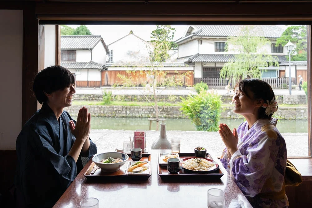 倉敷美観地区浴衣デート カモ井