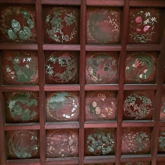 羽黒神社:拝殿 格天井