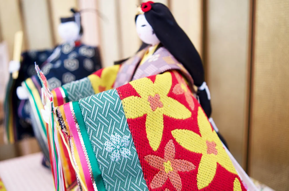 FLAT児島本店 畳縁と真田紐のお雛様 美しい生地