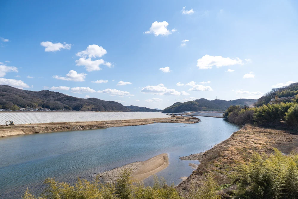 小田川は高梁川に合流する