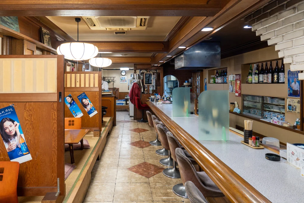 たご作の店内(2022年2月)