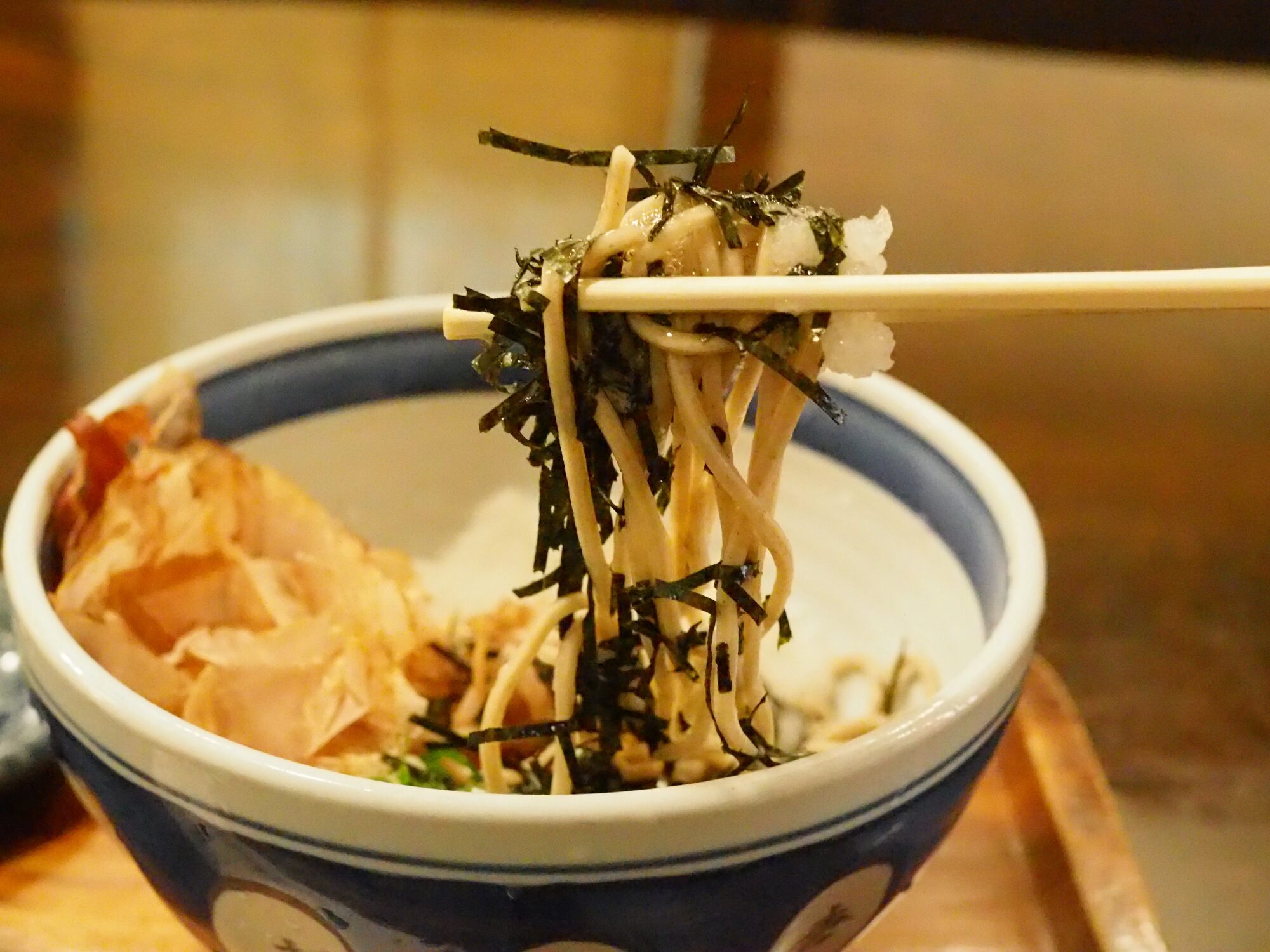 大根おろしとのりを一緒に食べました。