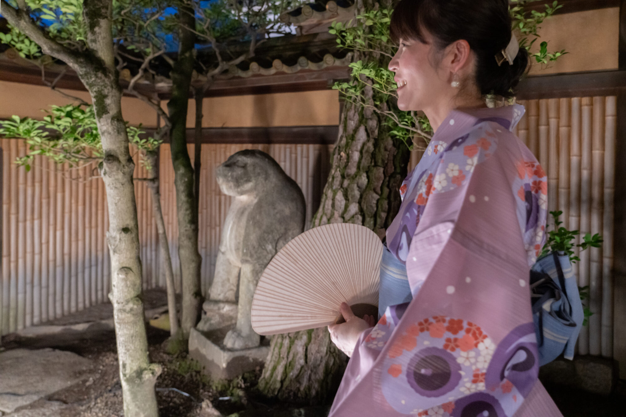 夜の特別公開 有隣荘「一期一景」 うちわ