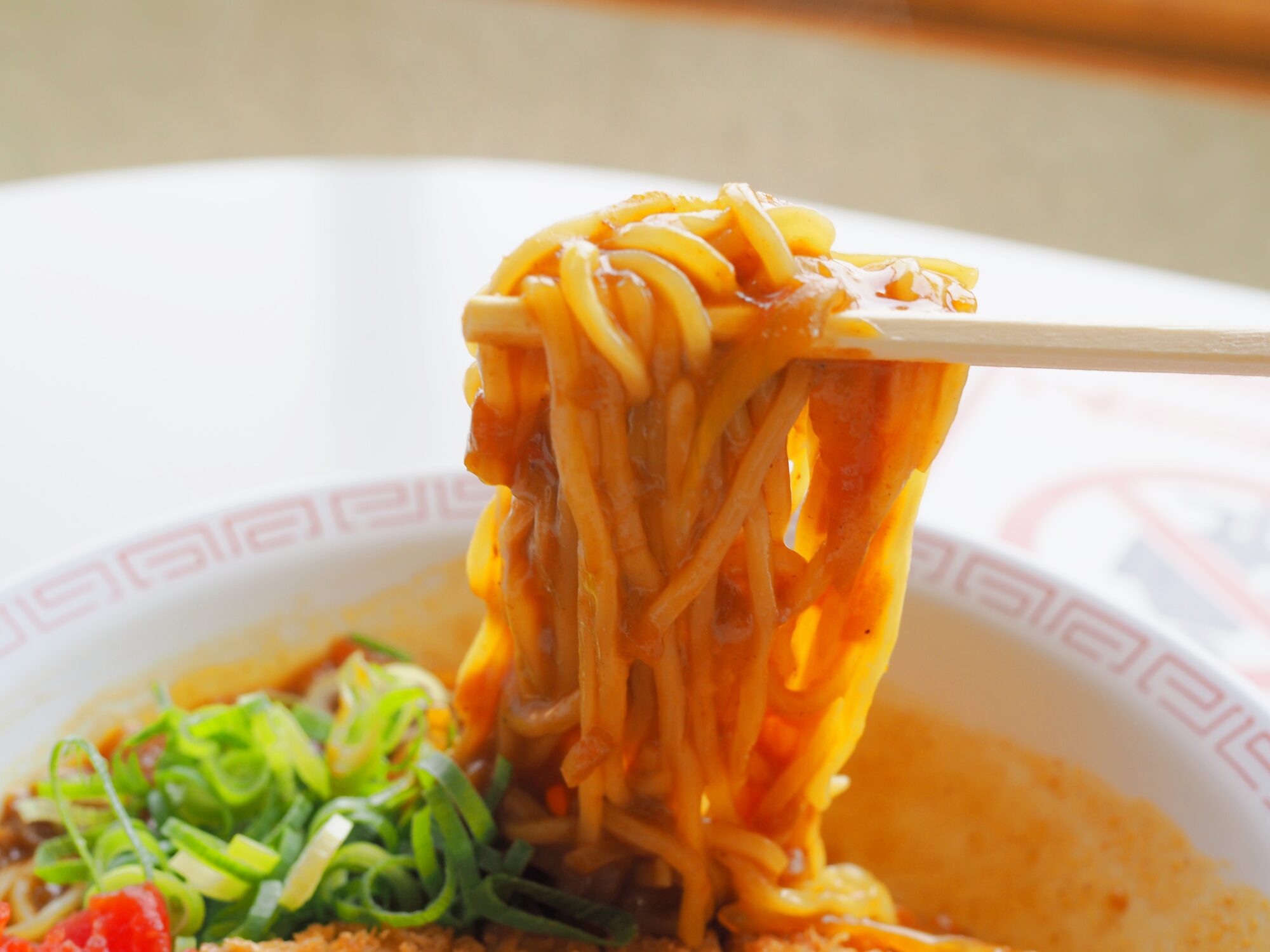麺を食べ終わる頃にはルーもなくなっていました