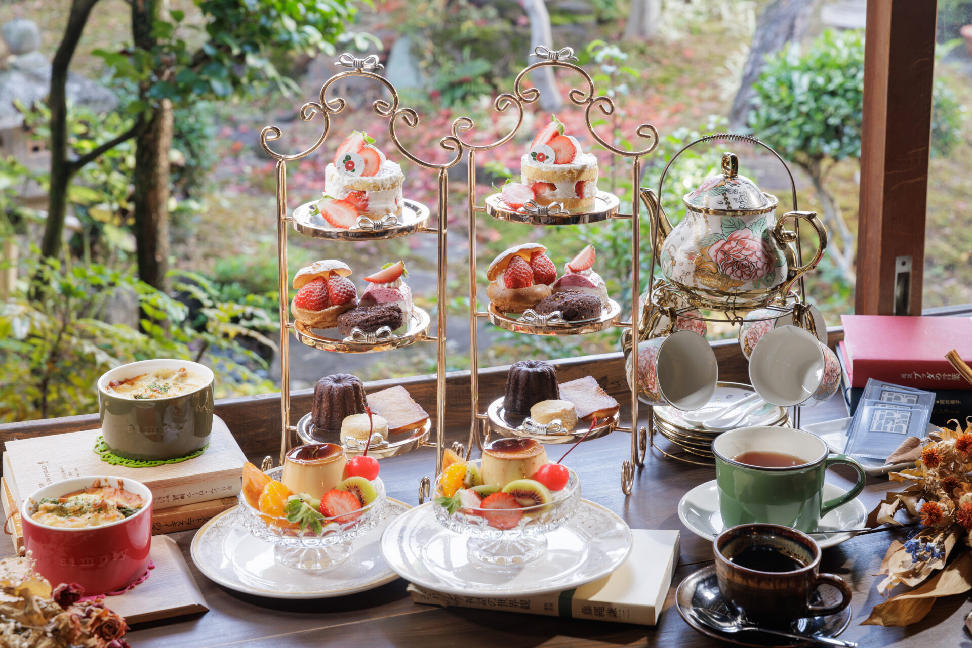 画像提供:cafe「庭とブンガク」(2024冬期の倉敷アフタヌーンティー)