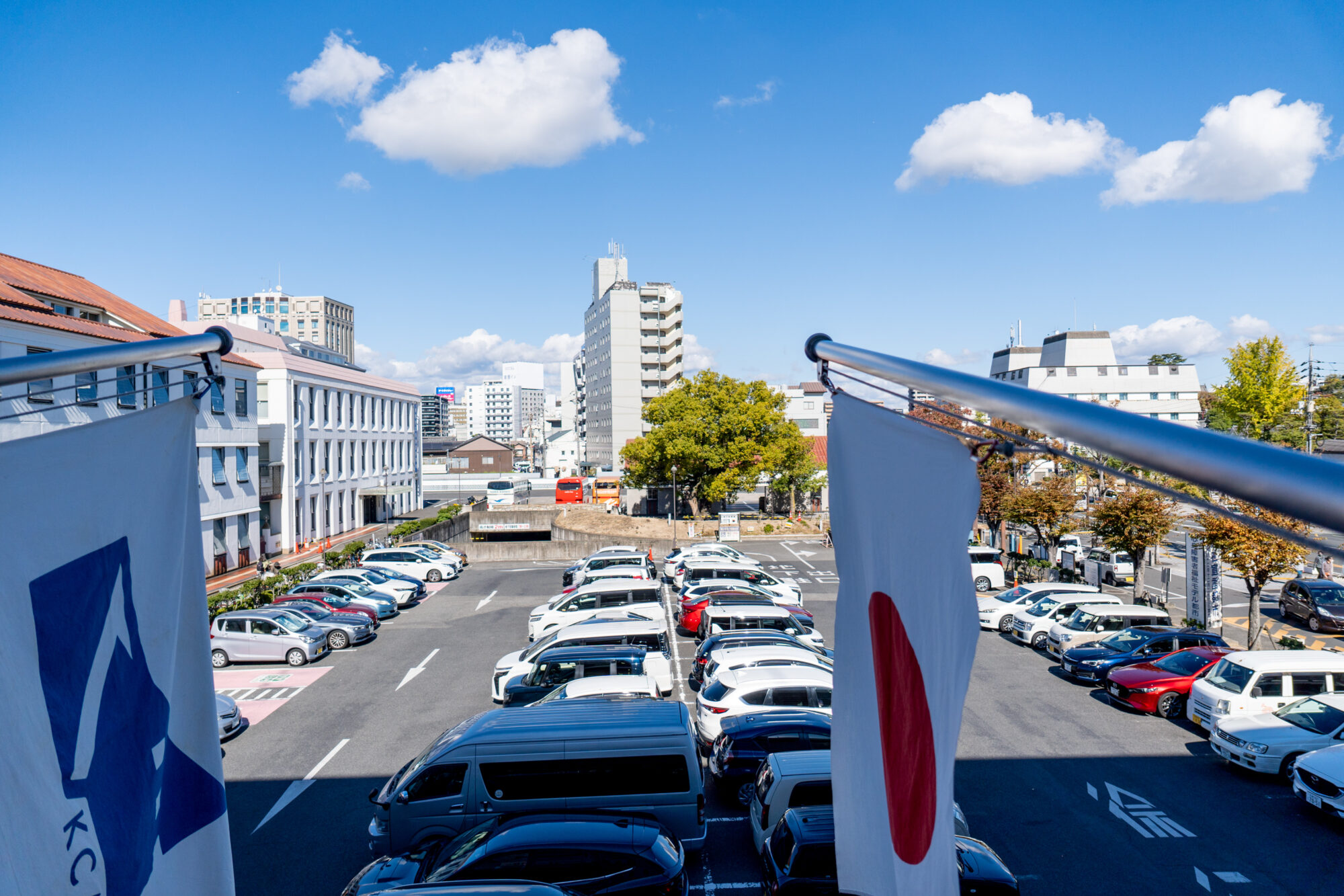 2階からの景色。この正面に公会堂が建設予定だった