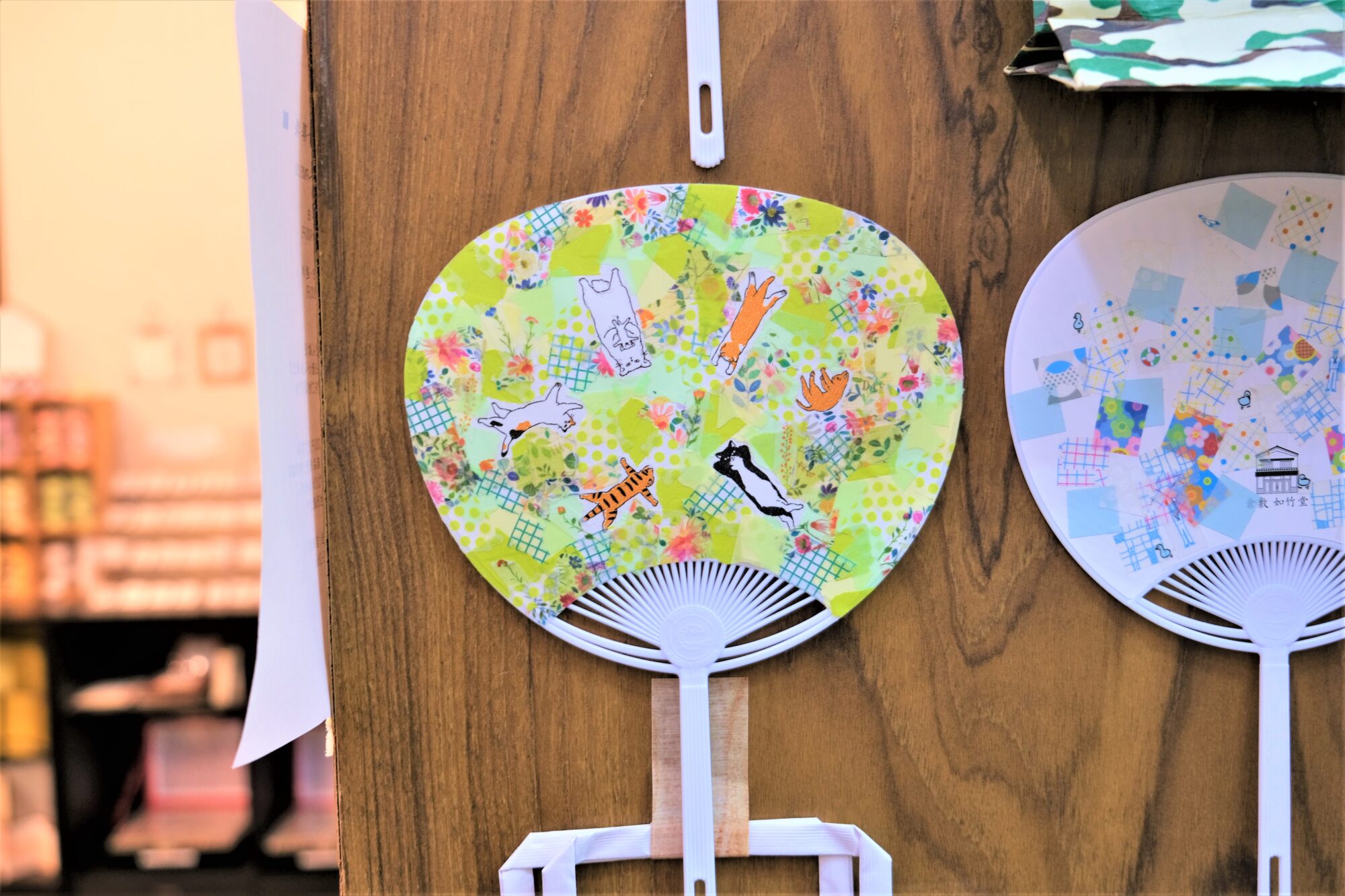 Masking tape decoration on a fan
