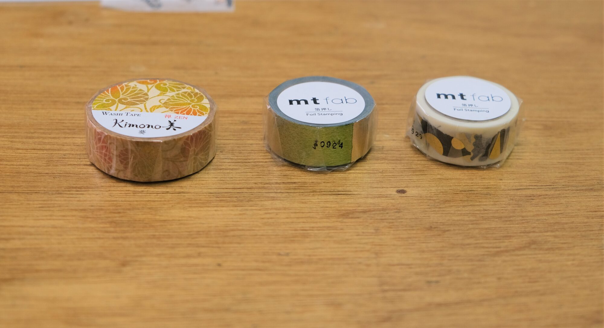 Foiled tape processed with gold and silver leaf
