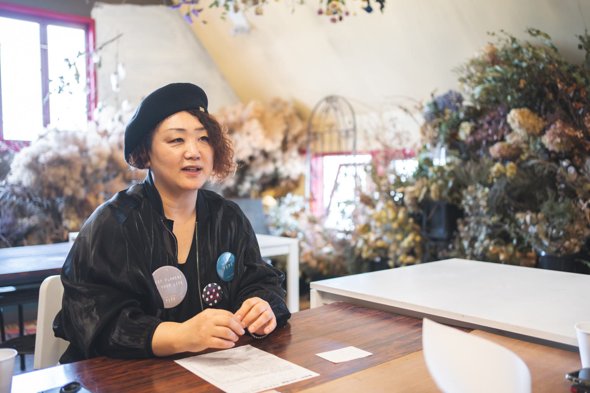 インタビューに応える福田さん