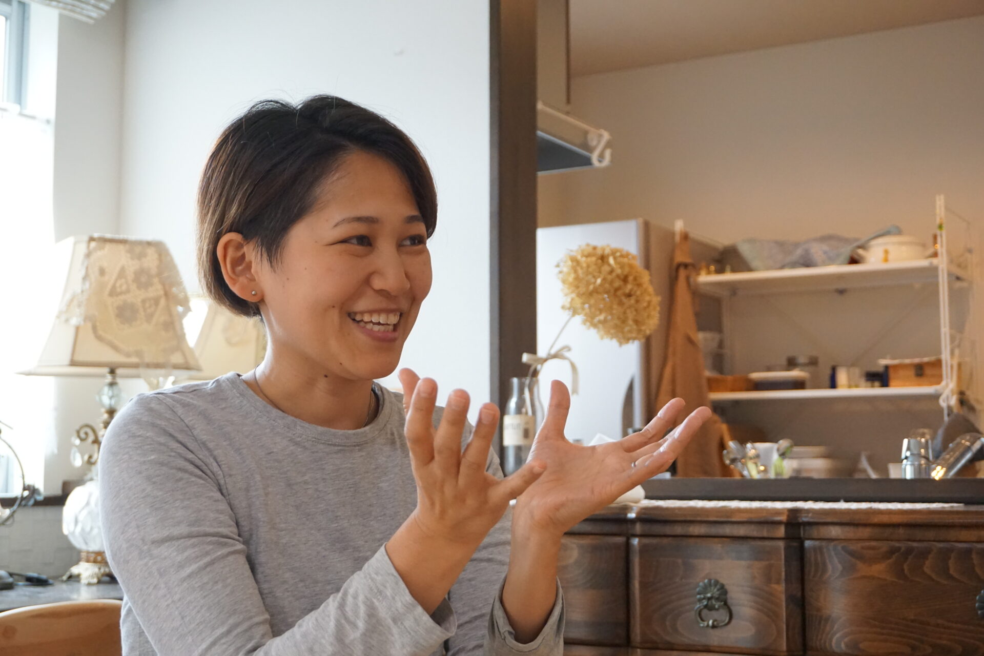 マルシェを機に次のステップへ進む予定のこーみぃさん　三人のなかで唯一の地元出身者