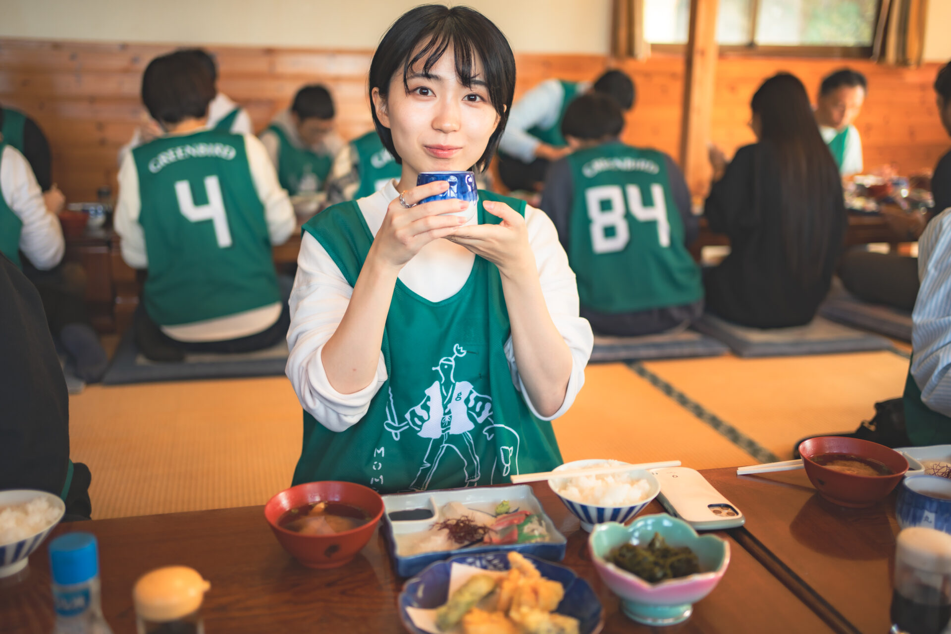 像岩亭での昼食