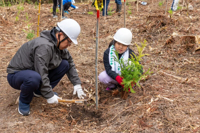 「JTの森 鯉が窪にいみ」2023年秋 森林保全活動 〜 想像以上に重労働だった少花粉スギ植栽を体験