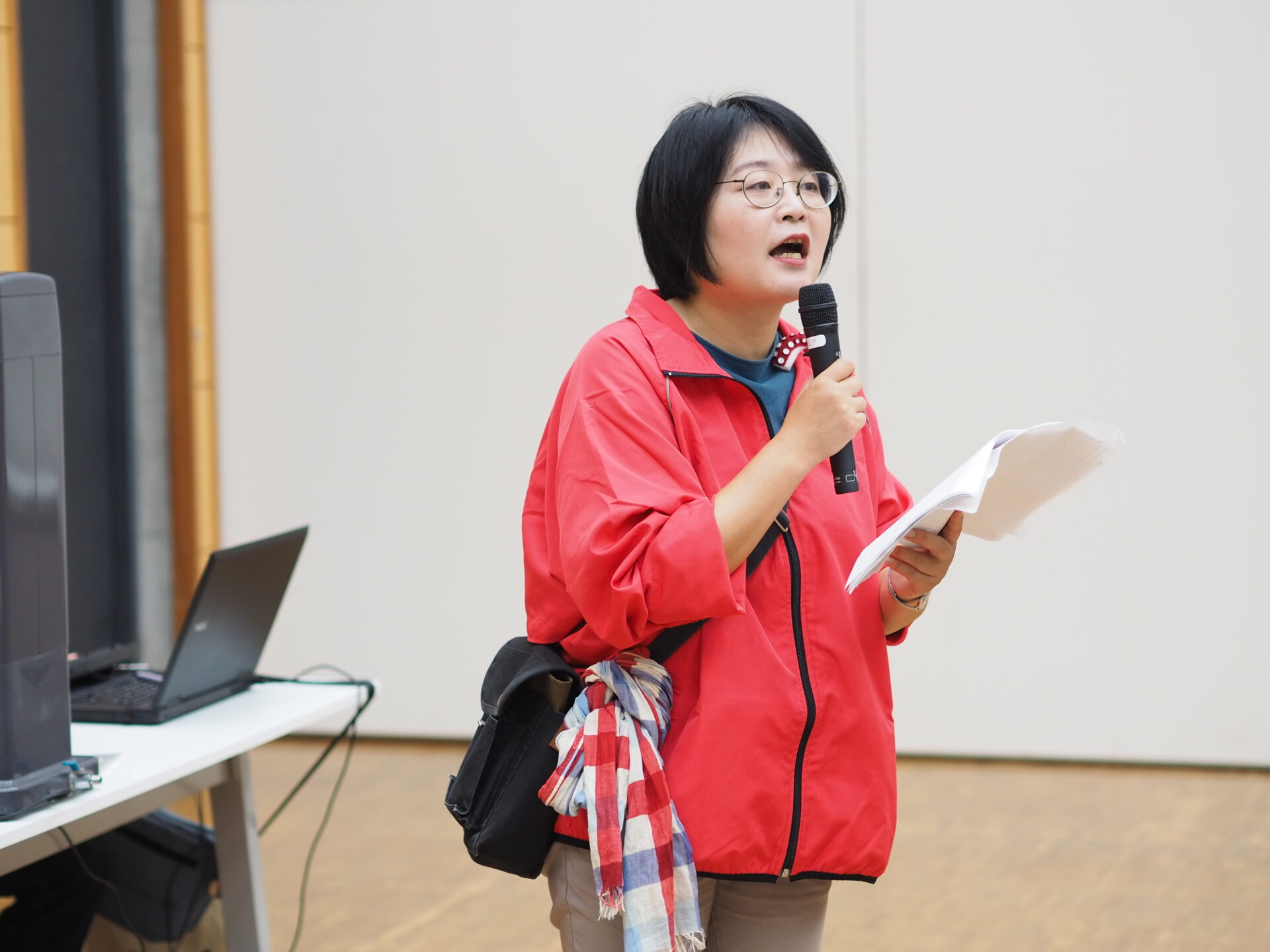 司会のミズシマ盛り上げ隊メンバーの林美帆(はやし みほ)さん