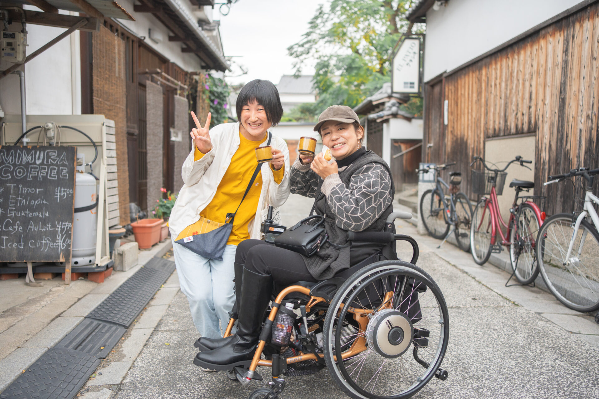 車椅子町歩きのようす4