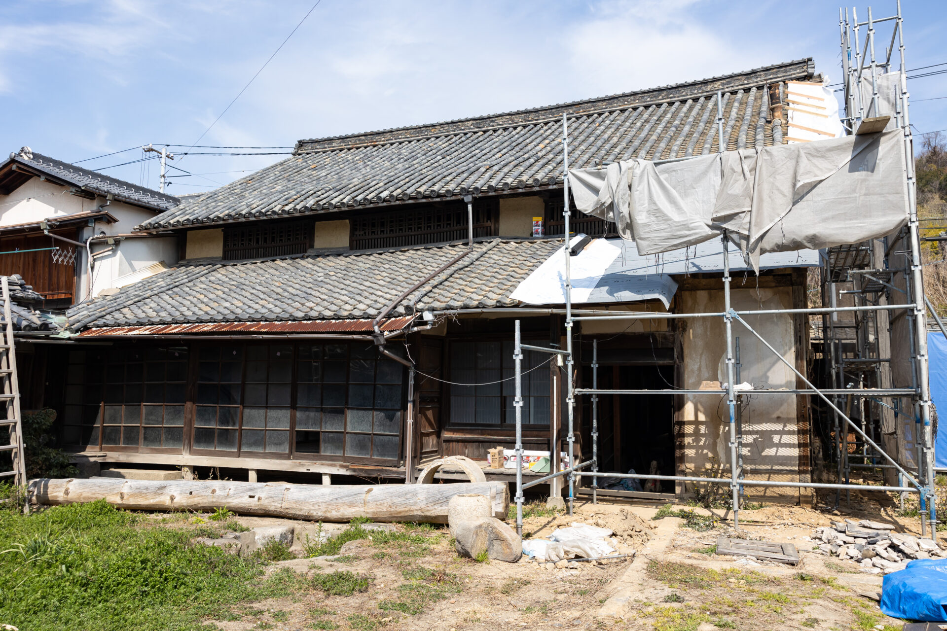 古民家再生のようす。　画像提供：なんば建築工房