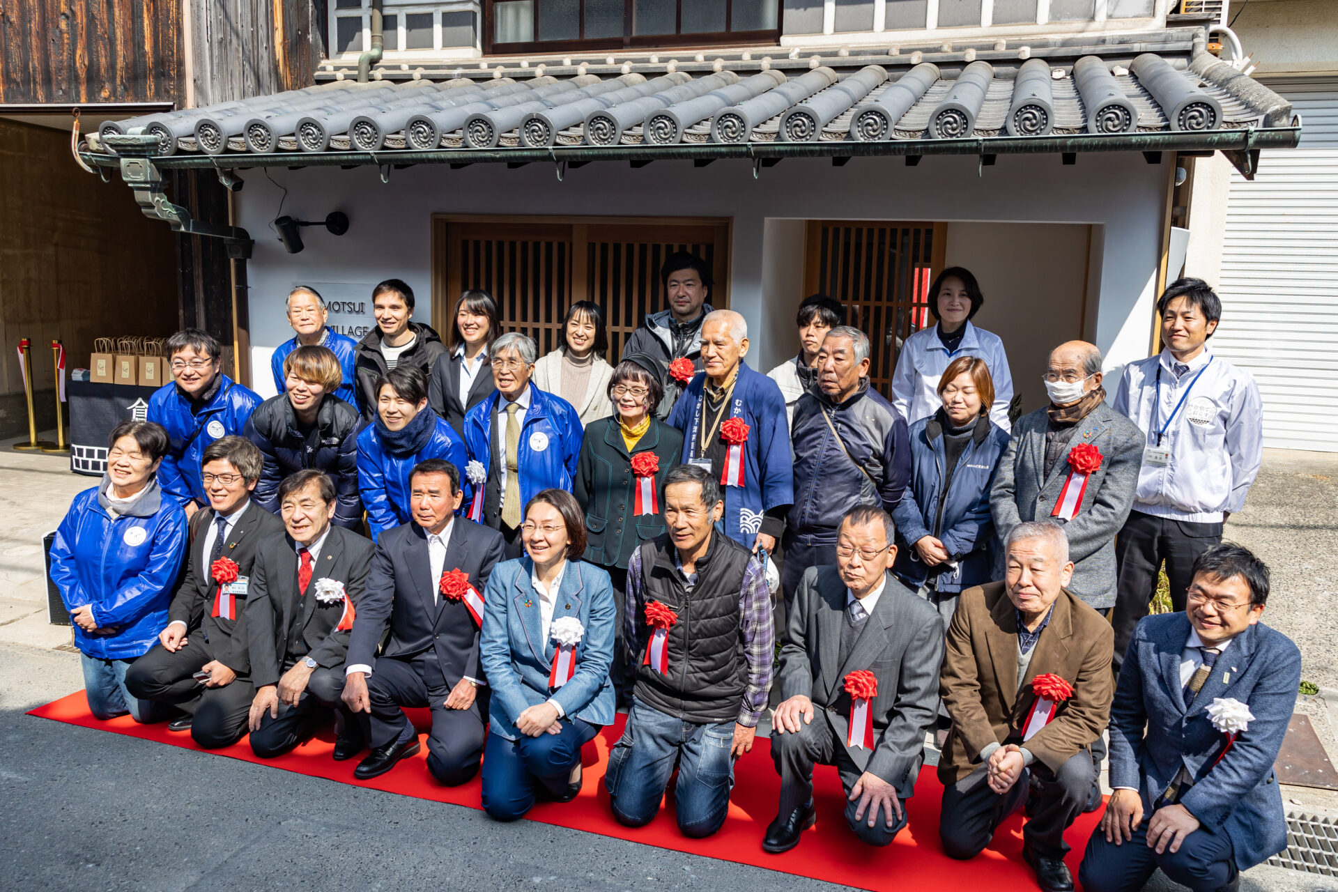 移住検討者向けお試し住宅「SHIMOTSUI SHE VILLAGE HOUSE　せとうち古民家お試し住宅」オープンのようす。　画像提供：なんば建築工房