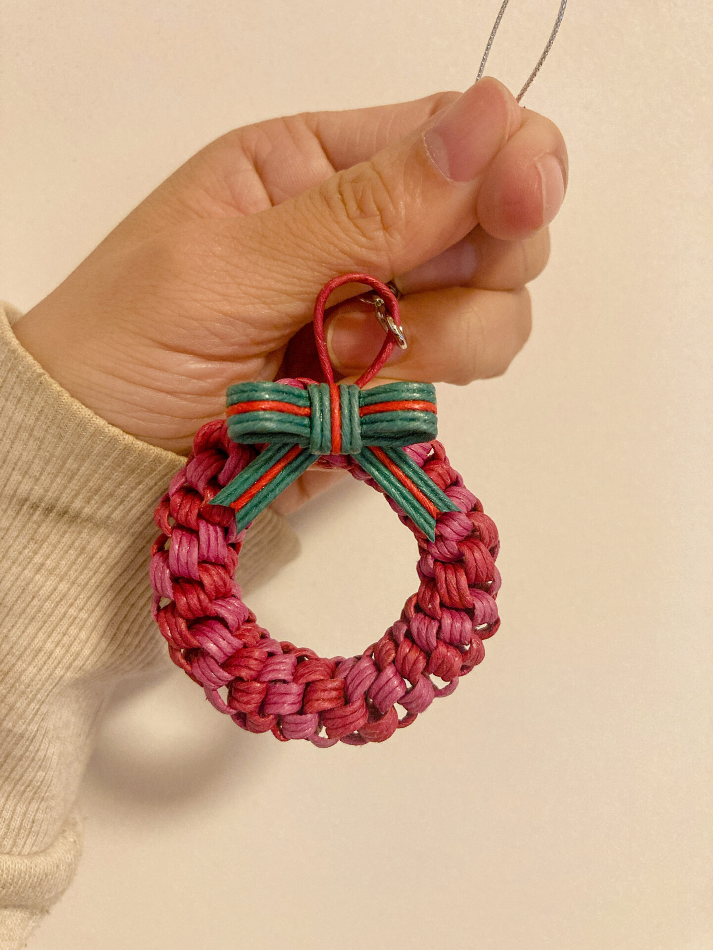 筆者が制作したクリスマスリース