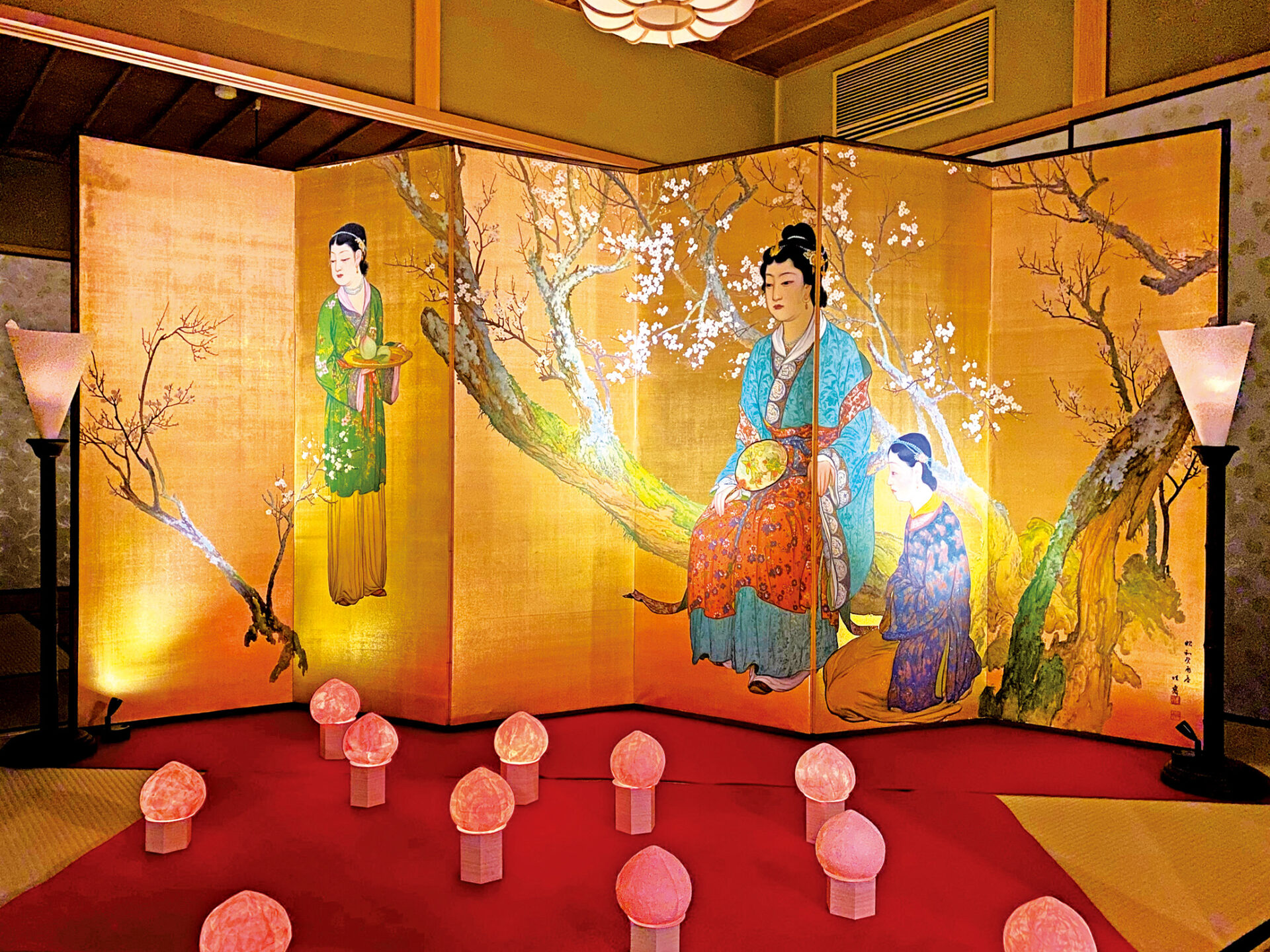 茶室あかり・桃あかり(画像提供:倉敷春宵あかり実行委員会)