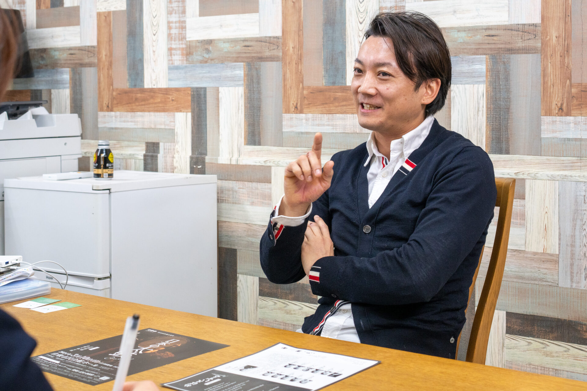 インタビュー中のようす②