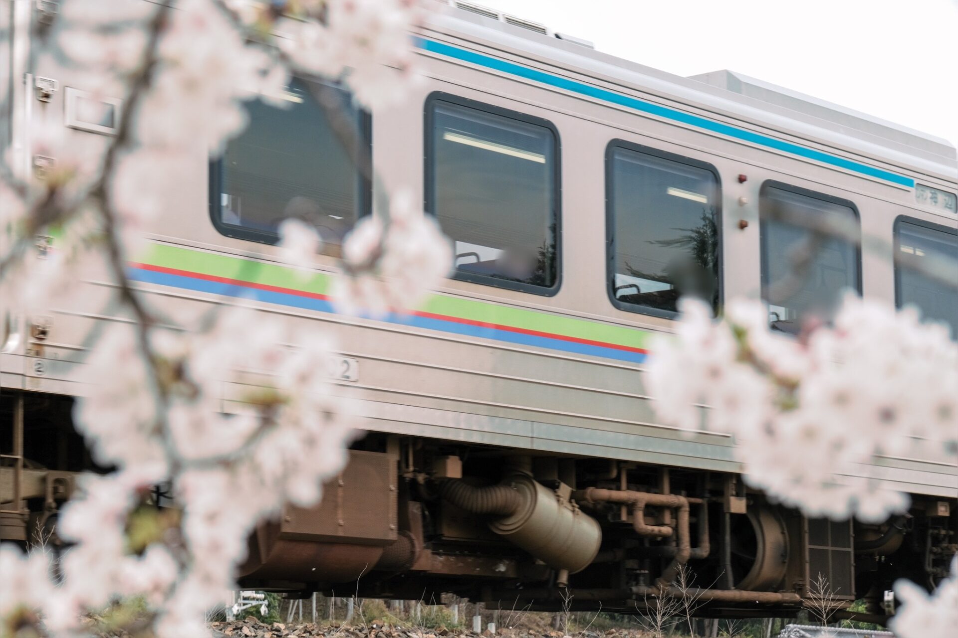 まきびさくら公園からみた井原鉄道